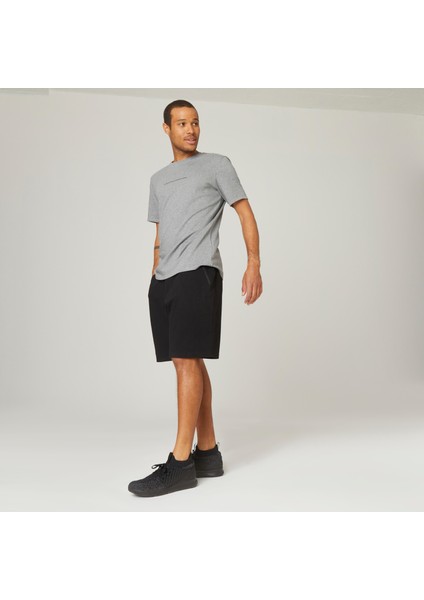 Domyos Erkek Siyah Regular Spor Şortu 500 - Fitness fiyatları