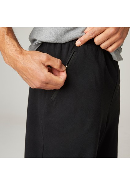 Domyos Erkek Siyah Regular Spor Şortu 500 - Fitness modelleri