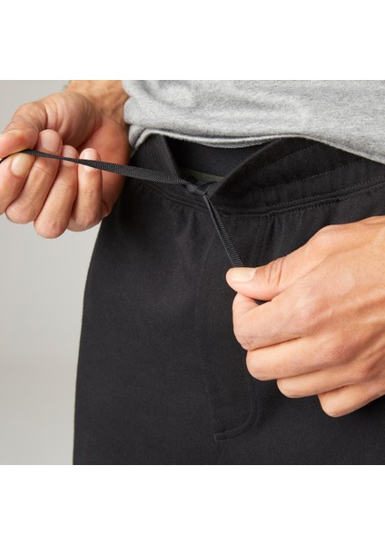 Domyos Erkek Siyah Regular Spor Şortu 500 - Fitness fırsatları