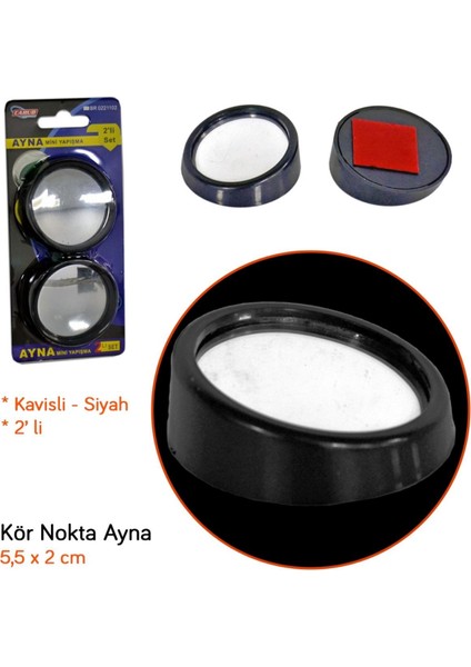 Yuvarlak Kör Nokta Ayna Siyah 2 Li 5 cm BR0221002 fiyatları