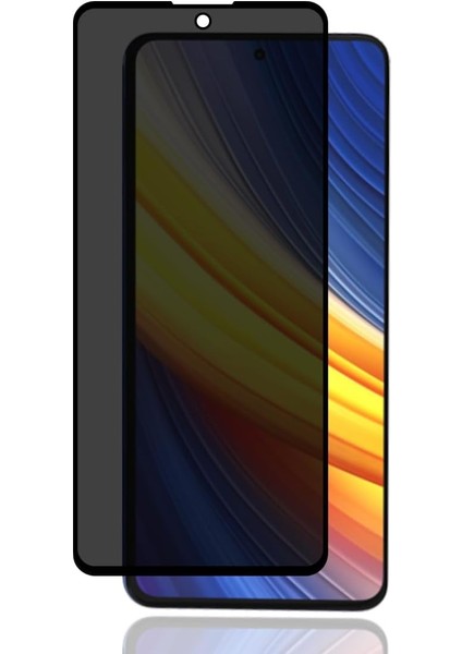 Xiaomi Poco X3 - X3 Pro Uyumlu Hayalet Ekran Koruyucu Cam 5d Privacy Yandan Görünmez Gizlilik Sağlayan Ekran Koruyucu Camı Tam Kaplar