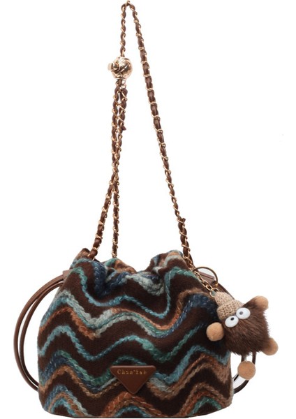 Kova Kadın Küçük Omuz Crossbody Çanta (Yurt Dışından)