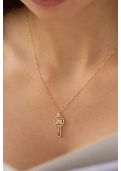 14 Ayar Altın Anahtar Kolye