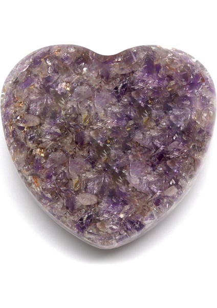 Ametist Taşından Orgonit Kalp