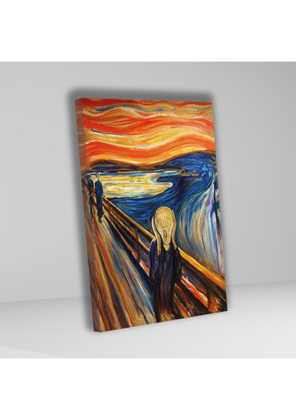 Tekli Dikey Kanvas Duvar Tablosu Edvard Munch Çığlık Eseri fiyatları
