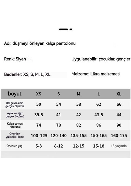 Kaykay Erkek Kadın Çocuk Motosiklet Yastıklı Kalça Güvenlik Koruyucu Şort (Yurt Dışından)