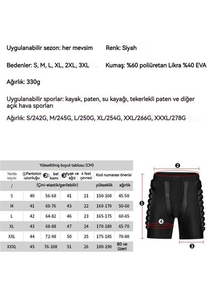 Unisex Kalça Popo Yastıklı Kısa Koruma Şort (Yurt Dışından) fırsatları