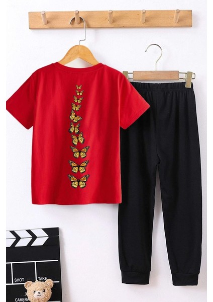 Only Trendwear Çocuk Kral Kelebek Baskılı Alt - Üst Eşofman Takımı