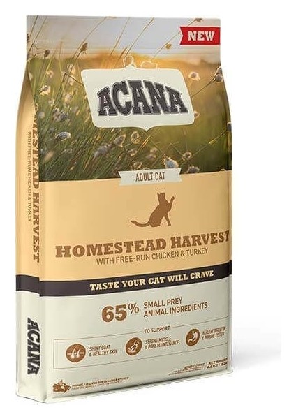 Acana Homestead Harvest Tavuklu ve Hindili Yetişkin Kedi Maması 4.5 kg