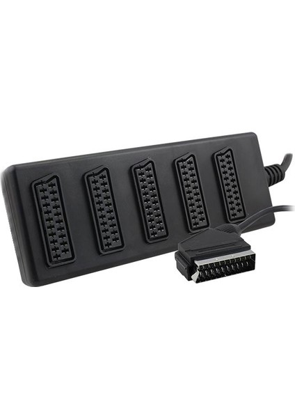 5 Li Scart Dağıtıcı Çoklayıcı Scart Soketi Girişi Çoğaltıcı