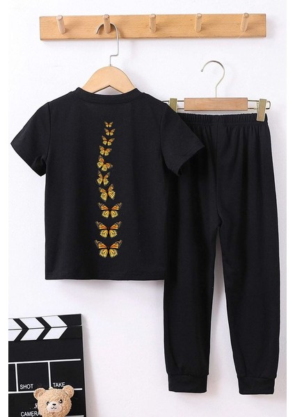 Only Trendwear Çocuk Kral Kelebek Baskılı Alt - Üst Eşofman Takımı