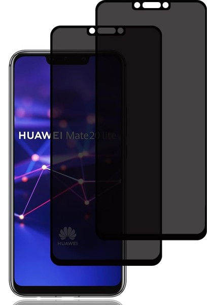 Huawei Mate 20 Lite Uyumlu Hayalet Ekran Koruyucu Cam 5d Privacy Yandan Görünmez Gizlilik Sağlayan Ekran Koruyucu Camı Tam Kaplar