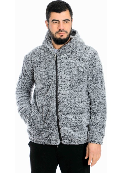 Welsoft Ceket Polar Kışlık Peluş Kapşonlu Ceket