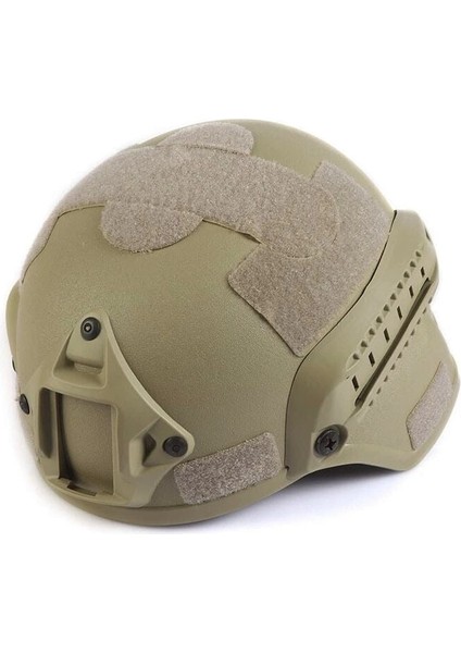 Asker Marketi Bej Airsoft Kompozit Başlık - Koruyucu Tactical Kask - Paintball