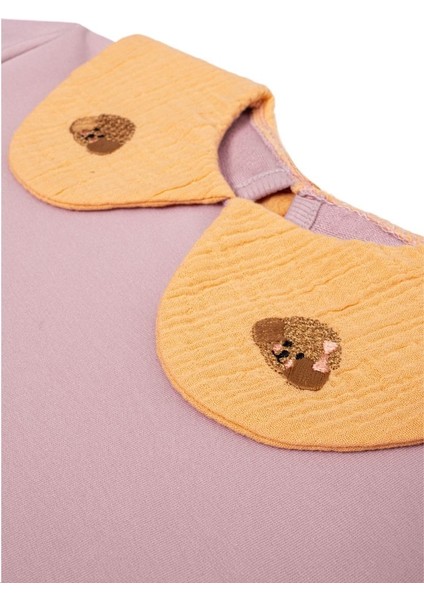 Müslin Yaka Detaylı Sweatshirt Lila fiyatları