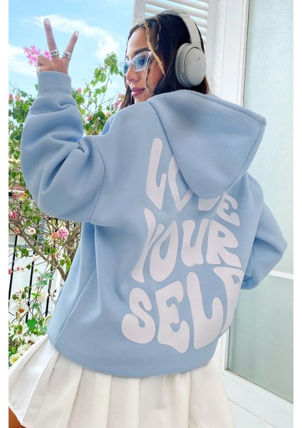 Only Trendwear Unisex Love Never Fails Sırt Baskılı Sweatshirt