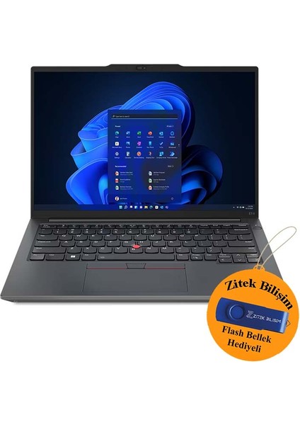 Thinkpad E14 Gen 5 Intel I5 1335U 16 GB 512 GB SSD WIN11 Home 21JLS1XJTX ZI711 + Zitek 16 GB Flash Bellek