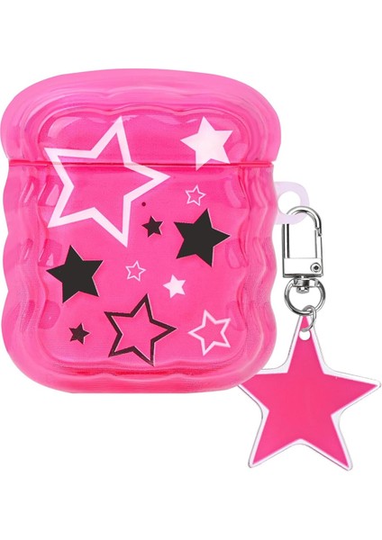 Air-Podss 1. Nesil / 2. Nesil Kılıf Figure Series Cosmicstar Koyu Pembe