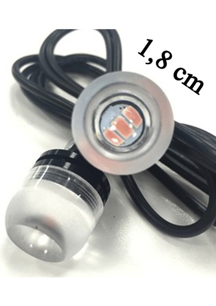 Kartal Gözü Glass Mini LED Aydınlatma Seti 12 Volt Kırmızı Renk