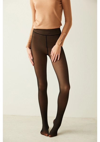 Thin Looking Termal Içi Peluşlu Siyah Külotlu Çorap fırsatları