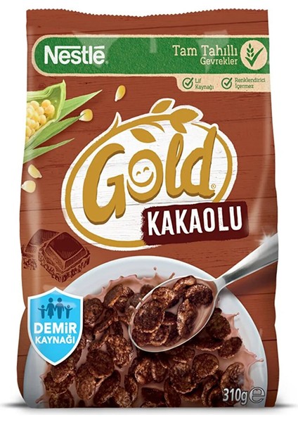 Gold Corn Flakes Kakao Aromalı Mısır Gevreği 310 gr x 3 Adet