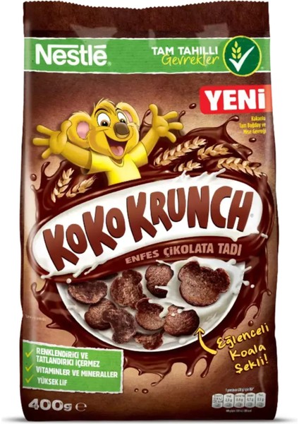 Corn Flakes Koko Krunch Tam Tahıllı Çikolatalı 400 gr