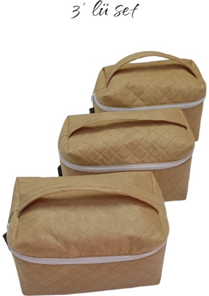 Çok Amaçlı Küçük Boy Hurç - Bavul Içi Organizer - 3 Lü Set