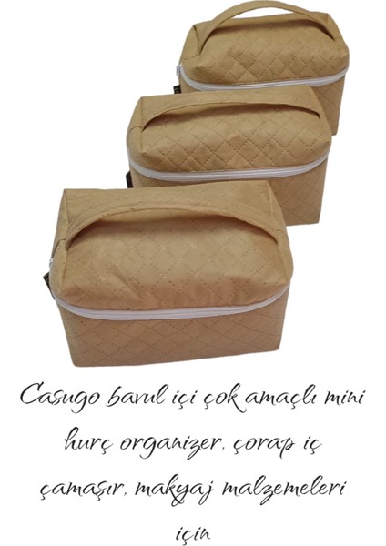 Çok Amaçlı Küçük Boy Hurç - Bavul Içi Organizer - 3 Lü Set modelleri