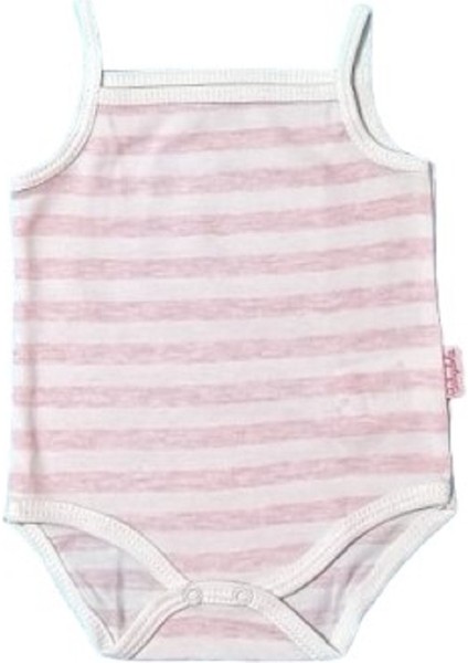 13040 Kız Bebek Üçlü Desenli Pembe Body Set