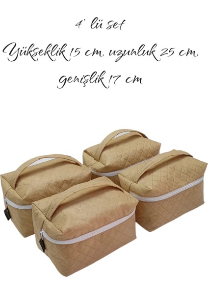 Çok Amaçlı Küçük Boy Hurç - Bavul Içi Organizer - 4'lü Set