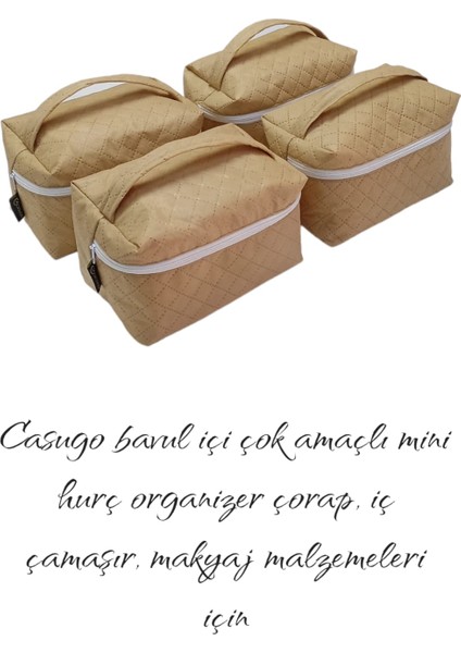 Çok Amaçlı Küçük Boy Hurç - Bavul Içi Organizer - 4'lü Set