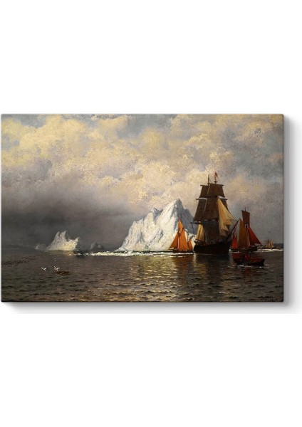 William Bradford - Labrador Kıyılarında Balina Avcıları Kanvas Tablo
