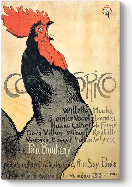 Theophile Steinlen - Horoz Sesi Kanvas Tablo