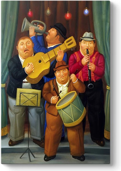 Fernando Botero - The Orchestra Kanvas Tablo