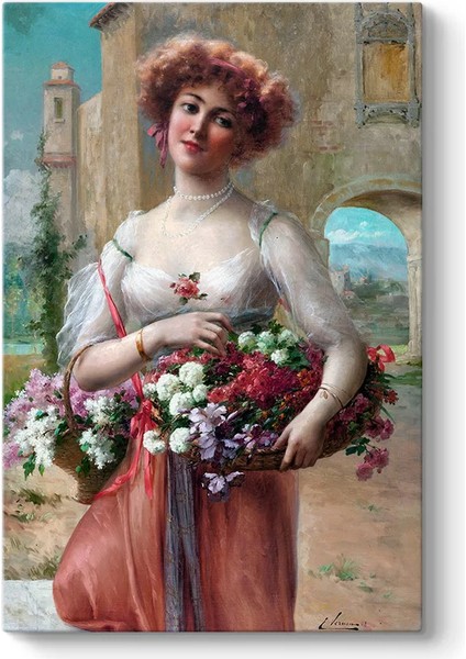 Emile Vernon - Güzel Kadın Kanvas Tablo