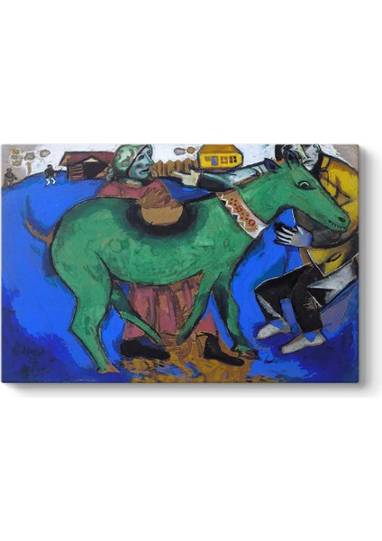 Marc Chagall - The Green Donkey Kanvas Tablo