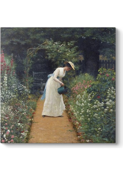 Lord Frederick Leighton - My Ladys Garden Kanvas Tablo