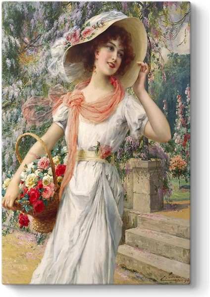 Esinti Reklam Emile Vernon - The Flower Girl Kanvas Tablo