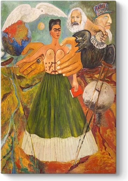 Frida Kahlo - Marksizm Hastaya Sağlık Verecek Kanvas Tablo