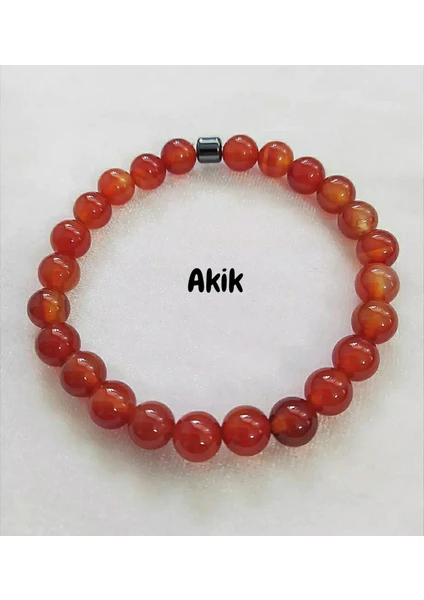 Akik Doğaltaş Unisex Bileklik