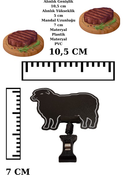 20 Adet Yaz Sil Mini Boy Mandallı Kuzu Fiyatlık Etiketi Kasap Etiketi Kasap Tezgah Etiketi fiyatları