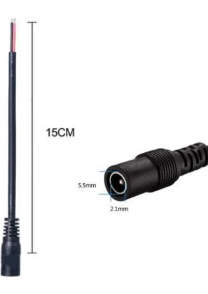 5.5mm x 2.1mm 15CM Dişi Adaptör Uzatma Kablosu 22AWG 36V 3A Besleme Adaptör Kablosu Soket Dişi indirimleri