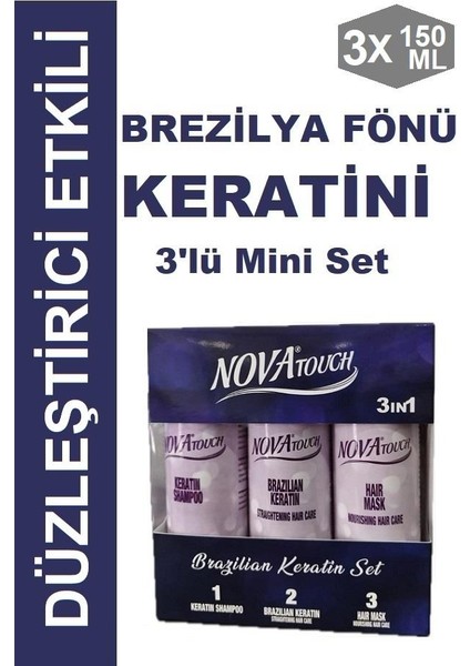 Nova Brezilya Fönü Keratini Mini 3'lü Set 3X150 ml