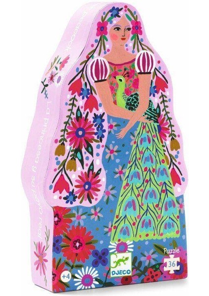 Dekoratif Puzzle 36 Parça - Princess & Peacock