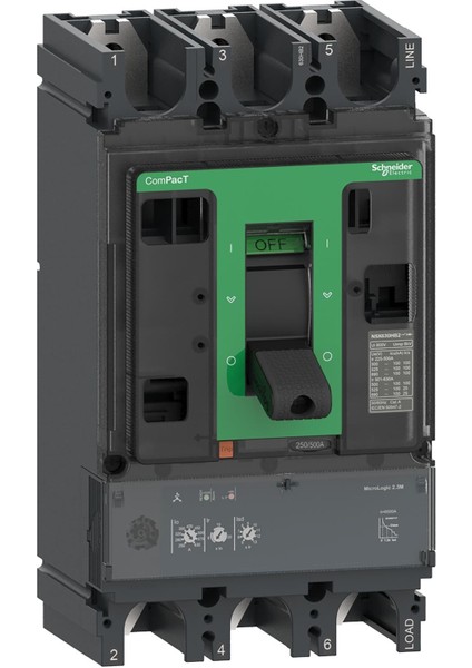C63H32M500 3X500A 70KA Termik Mantetik Şalter Mıc2.3 NSX630H