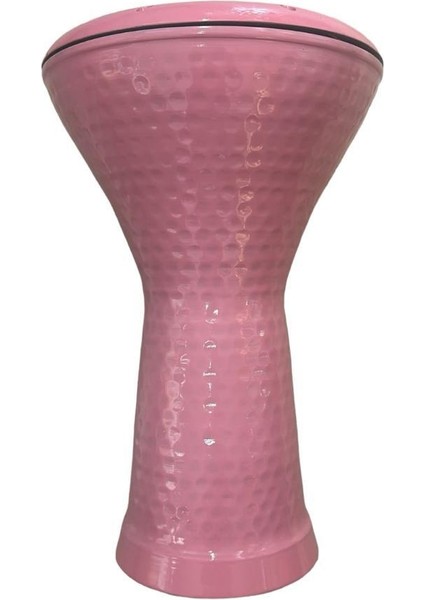 Pembe Çömlek Darbuka Çekiç Dövme Desenli Kılıf Dahil!