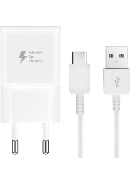 Samsung EP-TA20EBEUGGB 1 Çıkışlı 2000 Mah Type-C Kablo + Şarj Aleti Kablo Dahil