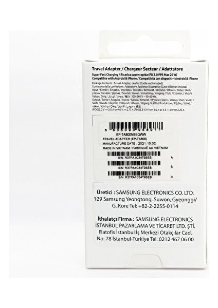 Samsung Galaxy M51 Type-C Fast Şarj Adaptörü 25W Siyah indirimleri