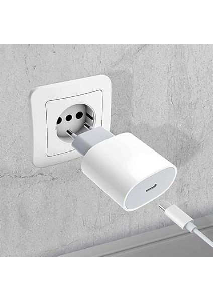 Powera iPhone 11 ve 12 Uyumlu 20W Hızlı Şarj Adaptörü. Usb-C 20 Watt Şarj Başlığı