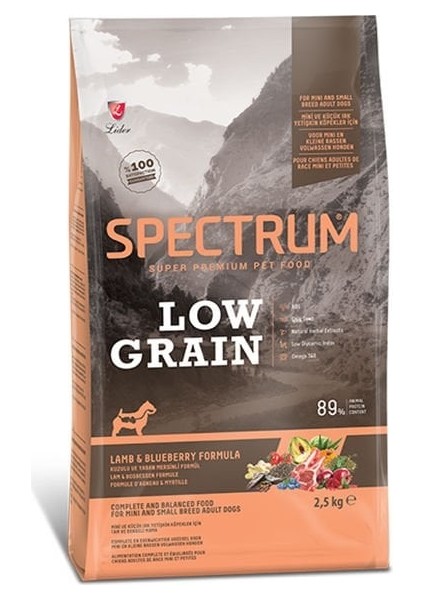 Spectrum Düşük Tahıllı Kuzulu ve Yaban Mersinli Küçük Irk Yetişkin Köpek Maması 2.5 kg